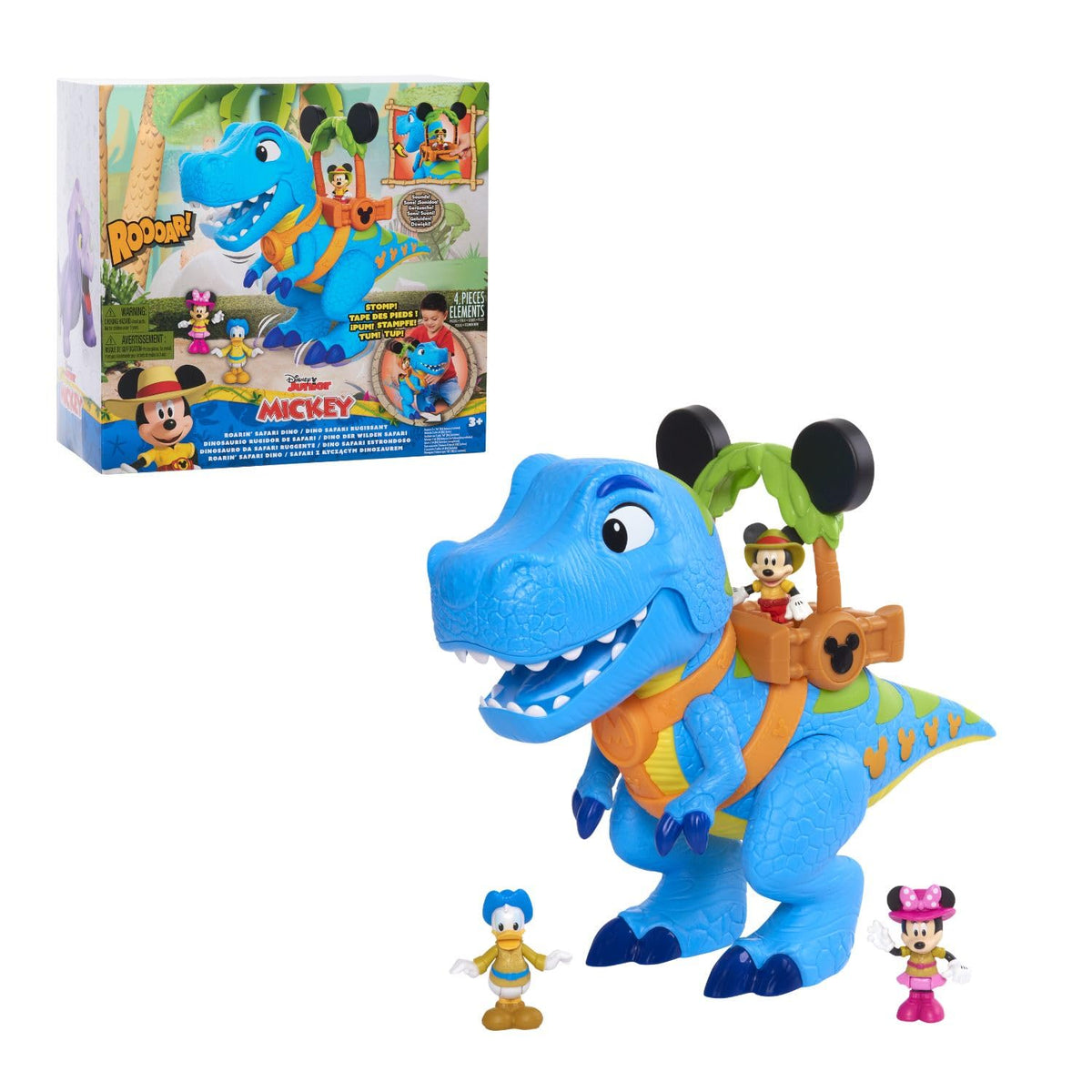 Just Play Roarin' Safari Dino; 16-inch toy for immersive dinosaur adventures.