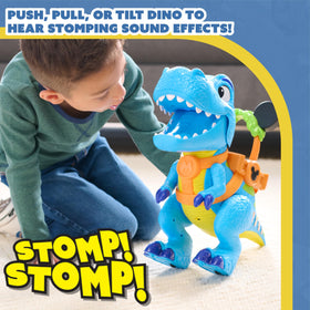 Roarin' Safari Dino jaw opens with lever for dramatic roaring play.