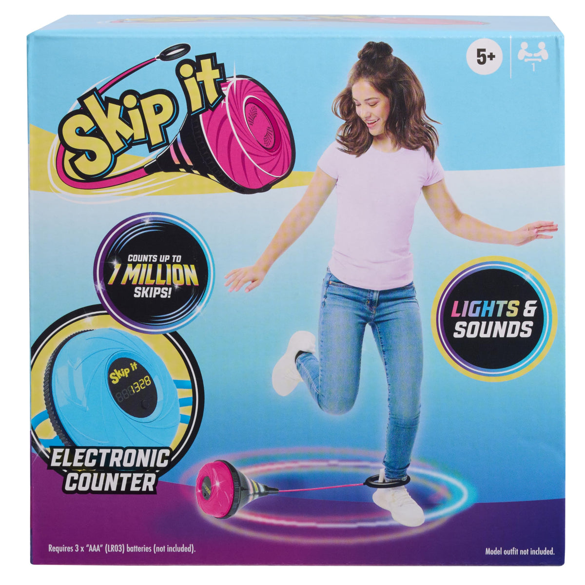 Just Play Skip It pink family competition invites friends for friendly rounds.
