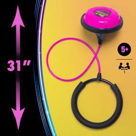 Just Play Skip It pink portable design fits bags for on-the-go play.