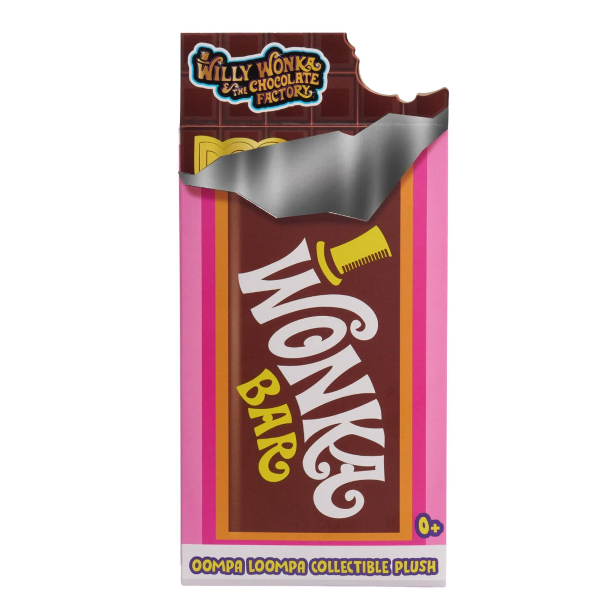 Just Play official Willy Wonka merch packaging and logo.