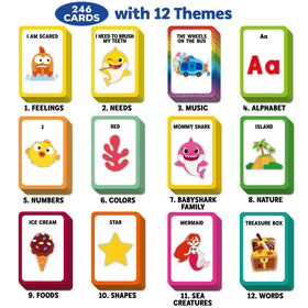 Just Smarty Baby Shark flash cards alphabet and numbers supports early literacy and counting