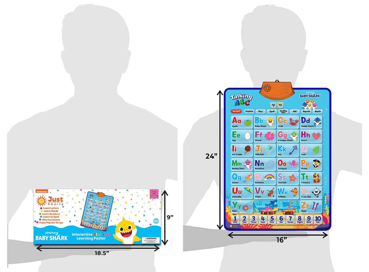 Just Smarty Baby Shark poster makes a delightful educational gift for toddlers.