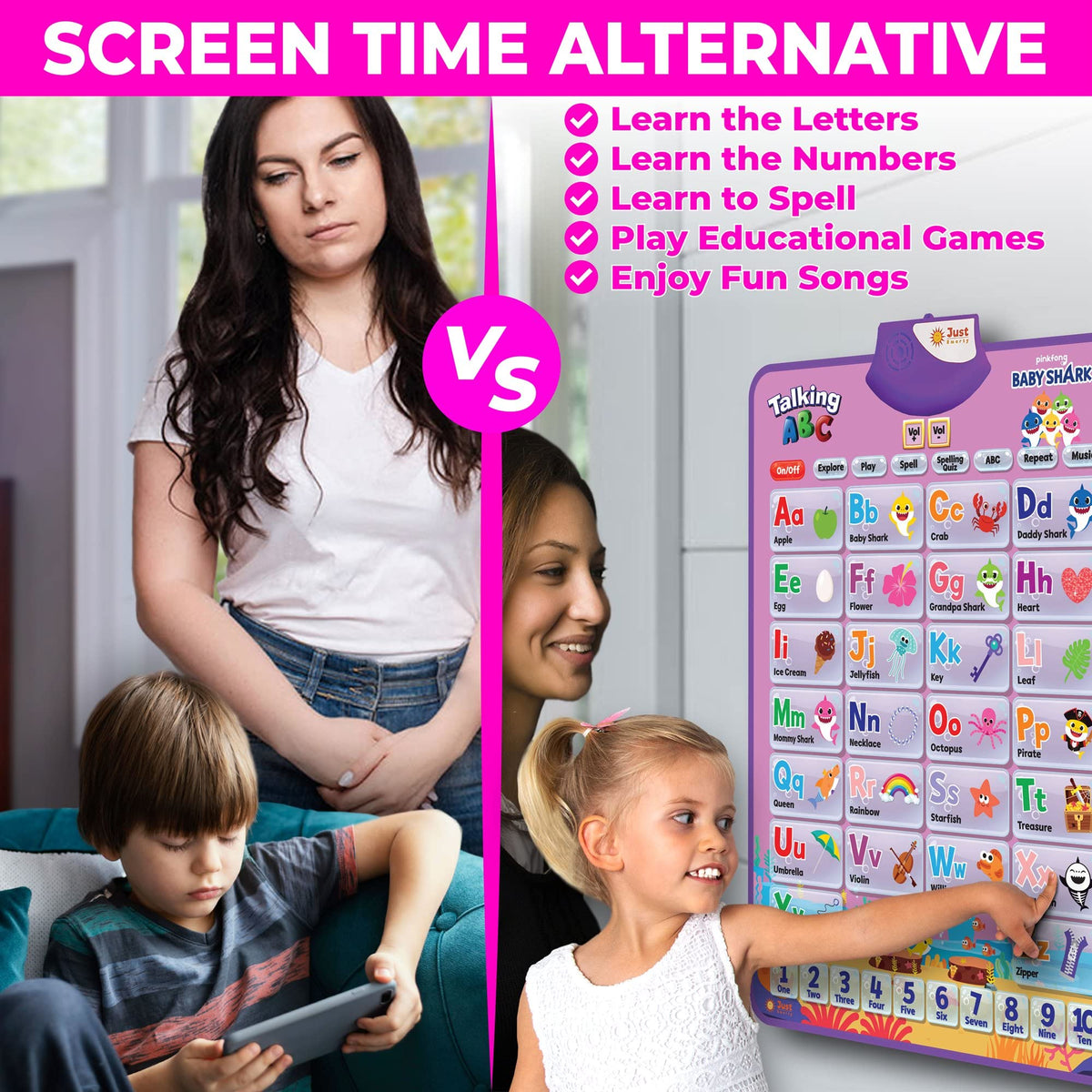Just Smarty Pinkfong BabyShark musical mat offers interactive play with official song melodies.