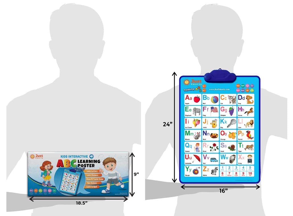Just Smarty wall chart doubles as cheerful room decor inviting exploration.