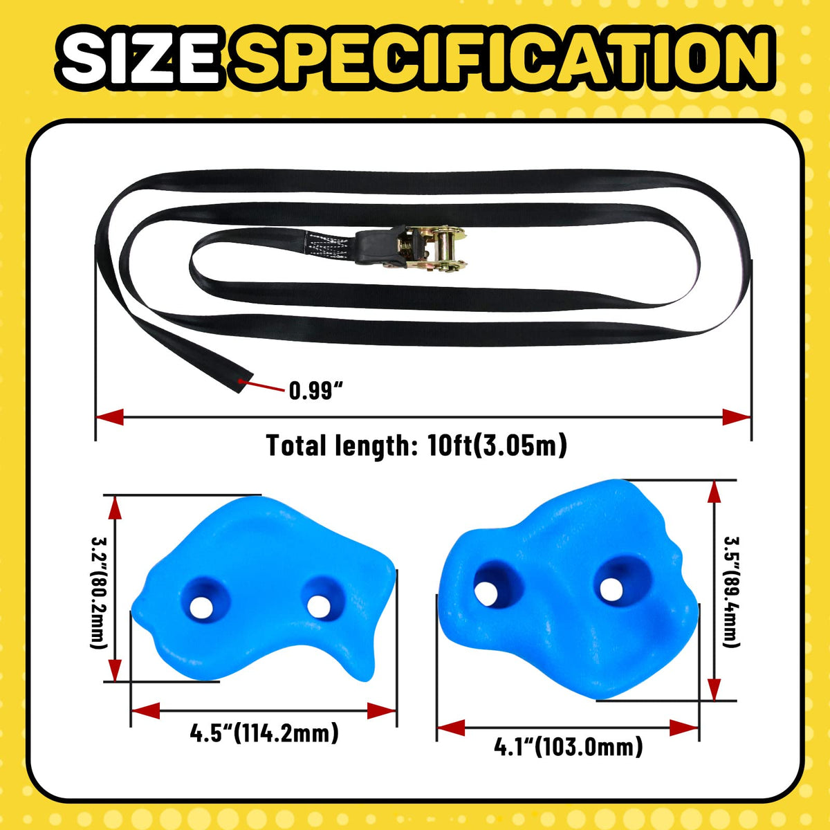 Just.smile 10ft ratchet belts enable quick, versatile setup on most trees for backyard adventures.