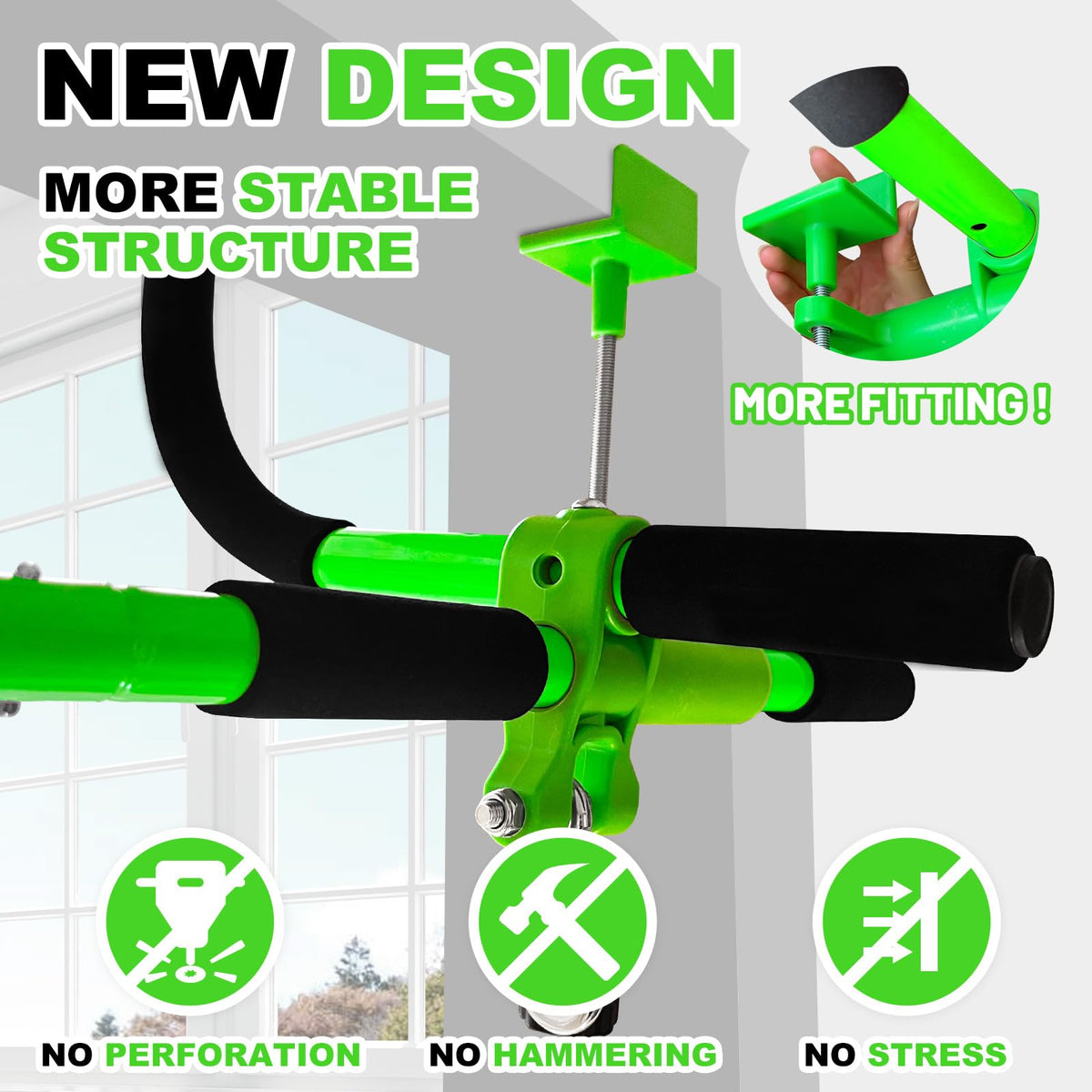 Just.smile doorway gym tools provide quick, tool-free installation for home use.