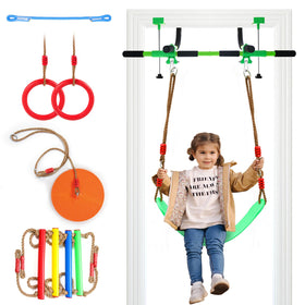 Just.smile doorway swing seat for kids, enhancing balance during indoor play.