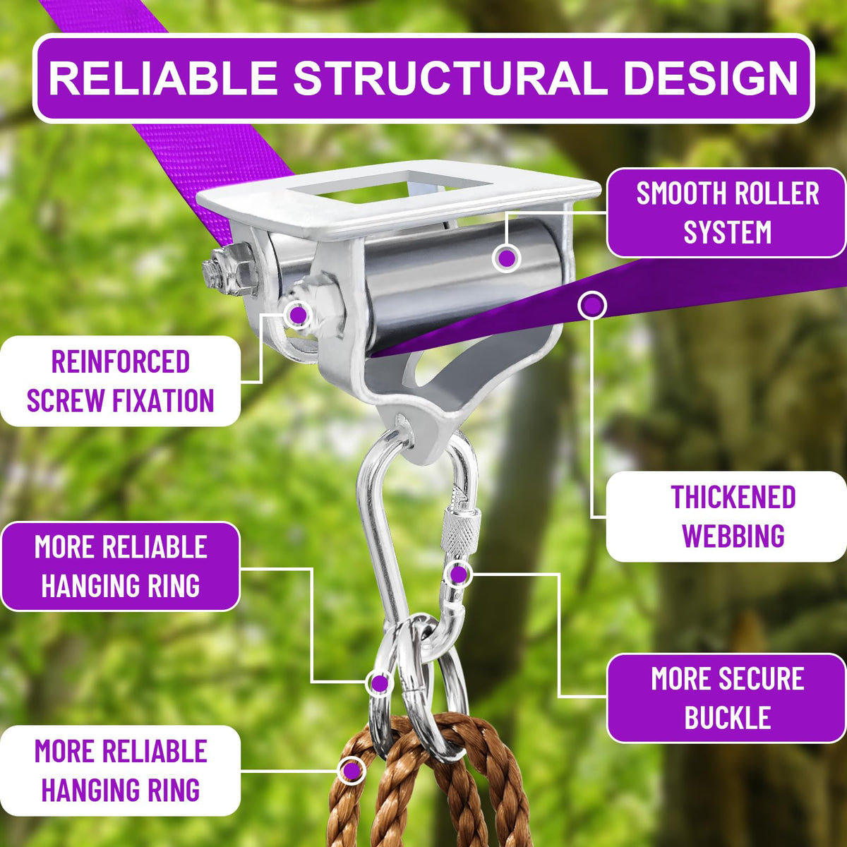 Just.smile ninja slackline integrated system, balance training in open air