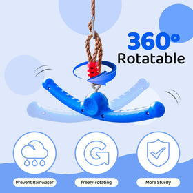 Just.smile Ninja Swing-Twister blue anti-slip grip supports secure swinging.