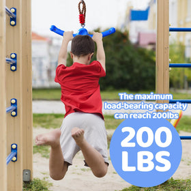 Just.smile Ninja Swing-Twister blue compatible with frames, treehouses, and ninja lines.