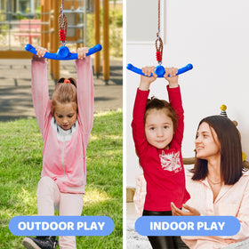 Just.smile Ninja Swing-Twister blue unit supports up to 220 pounds.