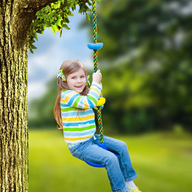 Just.smile outdoor playground setup suitable for family backyard spaces.