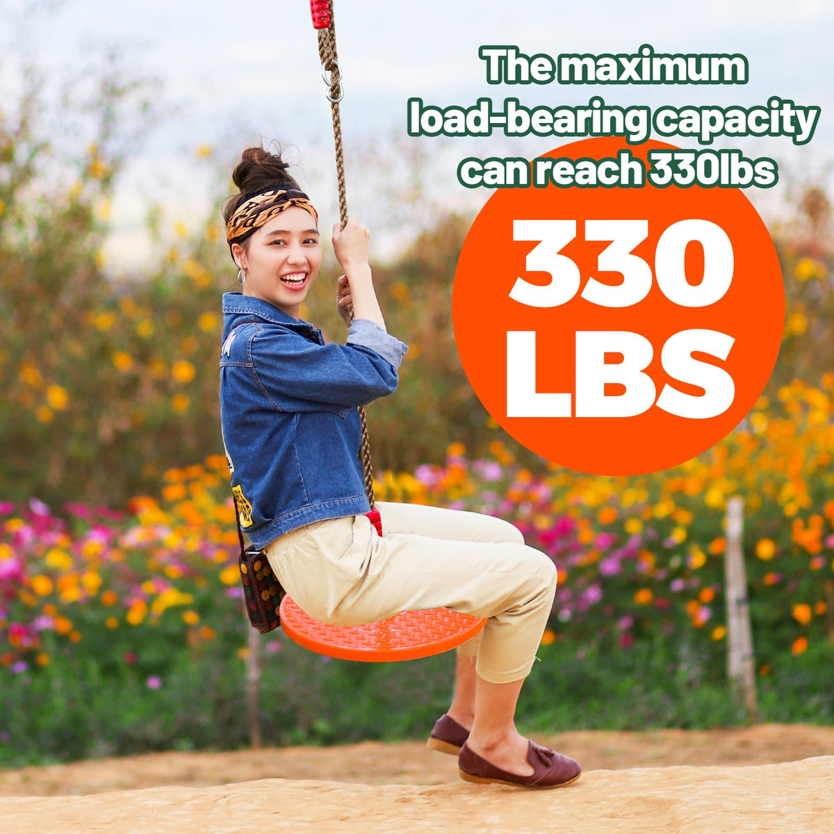 Just.smile portable rope swing easy to carry for parks and trips