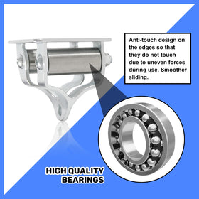 Just.smile stainless double-bearing pulley delivers quiet, smooth gliding experiences.