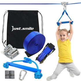 Just.smile zipline kit kids pulley for a smooth, controlled ride outdoors.