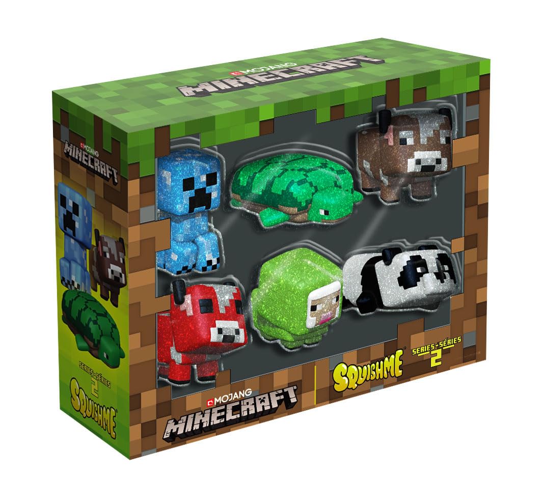 Just Toys LLC Minecraft SquishMe Series 2 box front view for display and gifting.