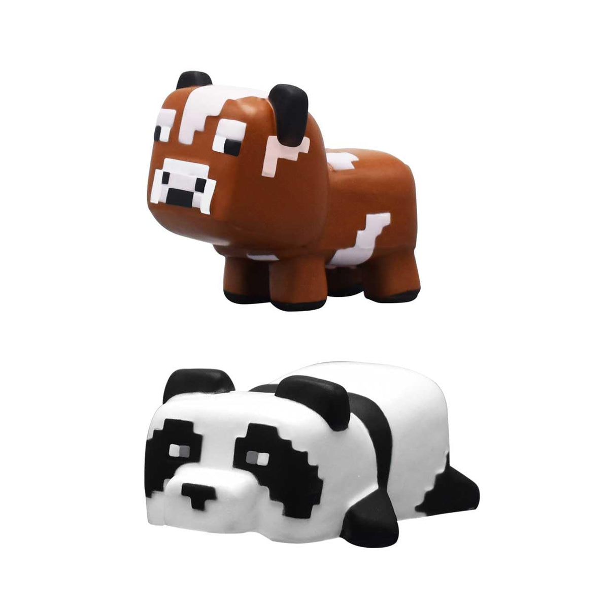 Just Toys Minecraft SquishMe Series 2 Mooshroom figure with soft texture.