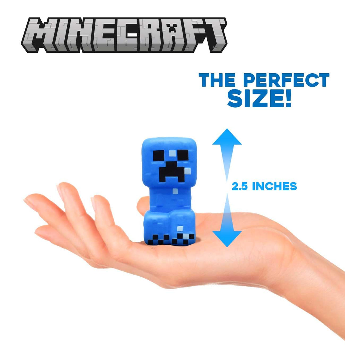 Just Toys Minecraft SquishMe Series 2 Super Charged Creeper figure.
