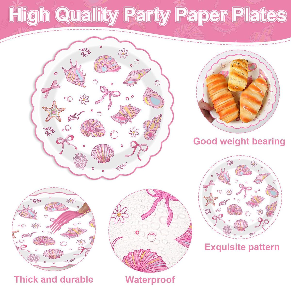 Justforjoyful coastal beach party supplies pack ideal for easy, elegant gatherings.
