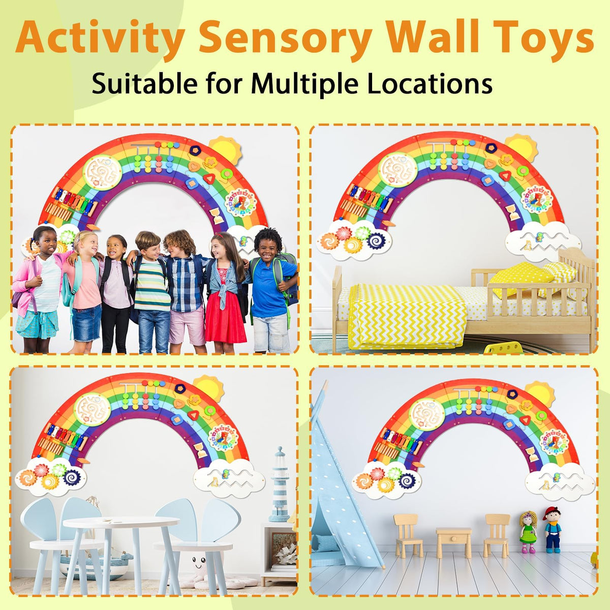 Justforjoyful durable wooden panels with smooth edges for safe exploration.