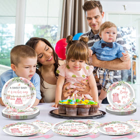 Justforjoyful gender-reveal-tableware: stylish tableware for special moments.