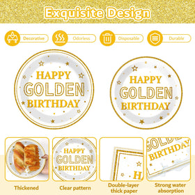 Justforjoyful golden napkins 6-inch, festive for guests.