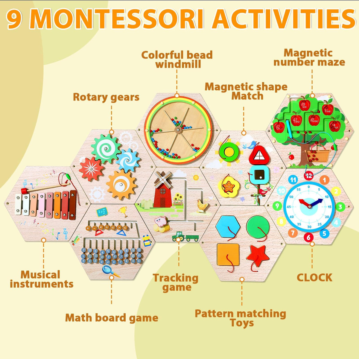 Justforjoyful montessori activity board kids shot emphasizes color and shape exploration.