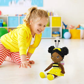 JUSTQUNSEEN 12-inch plush doll sized for small hands and gentle play.