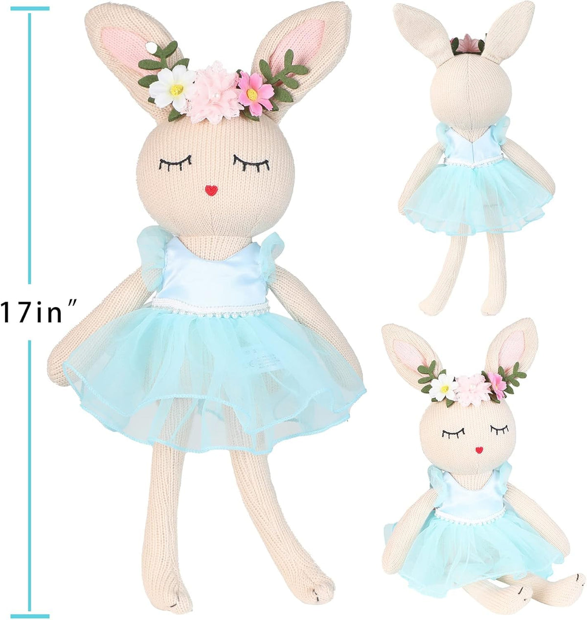 JUSTQUNSEEN Ballerina Doll ears-wreath close-up reveals charm.