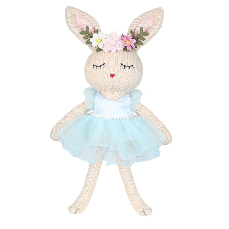 JUSTQUNSEEN Ballerina Doll front view with elegant gauze skirt and pearl belt.