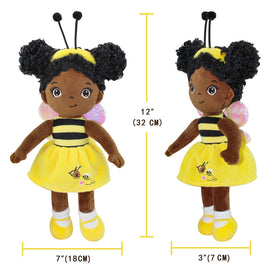 JUSTQUNSEEN embroidered-face doll with durable features for everyday snuggles.