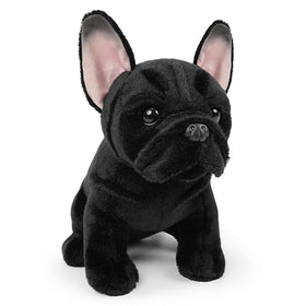 JUSTQUNSEEN Bulldog stuffed animal front view, soft cuddle buddy for kids