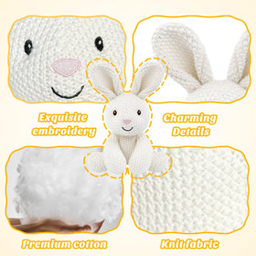 JUSTQUNSEEN bunny bedtime-companion toy supports calm nights.