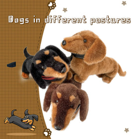 JUSTQUNSEEN gift-ready dachshund plush stands as a thoughtful present