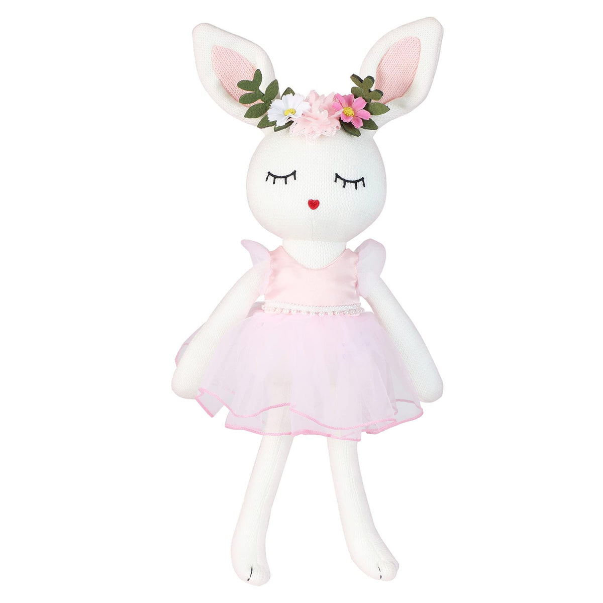 JUSTQUNSEEN Linda ballerina doll front view for imaginative play and hugs.