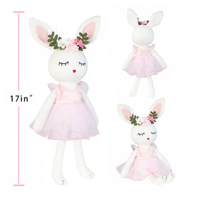 Linda ballerina doll gauze skirt detail adds elegant play aesthetics.
