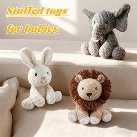 JUSTQUNSEEN lion on bed adds cozy nursery decor.