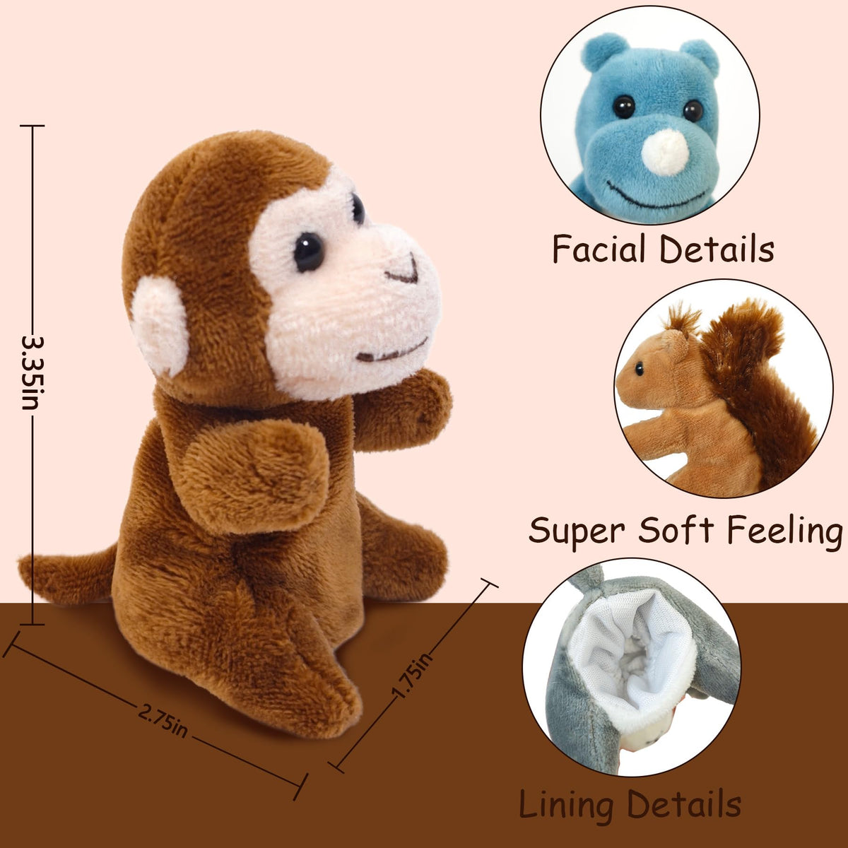 JUSTQUNSEEN tiger and panda puppets emphasize interactive role-play at home.