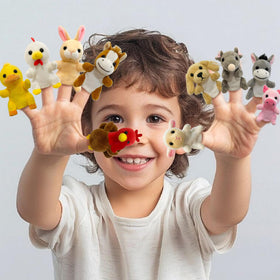 JUSTQUNSEEN rabbit finger puppet encourages creative storytelling and classroom play