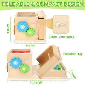 JUSTWOOD coin bank introduces early money concepts during safe pretend play.