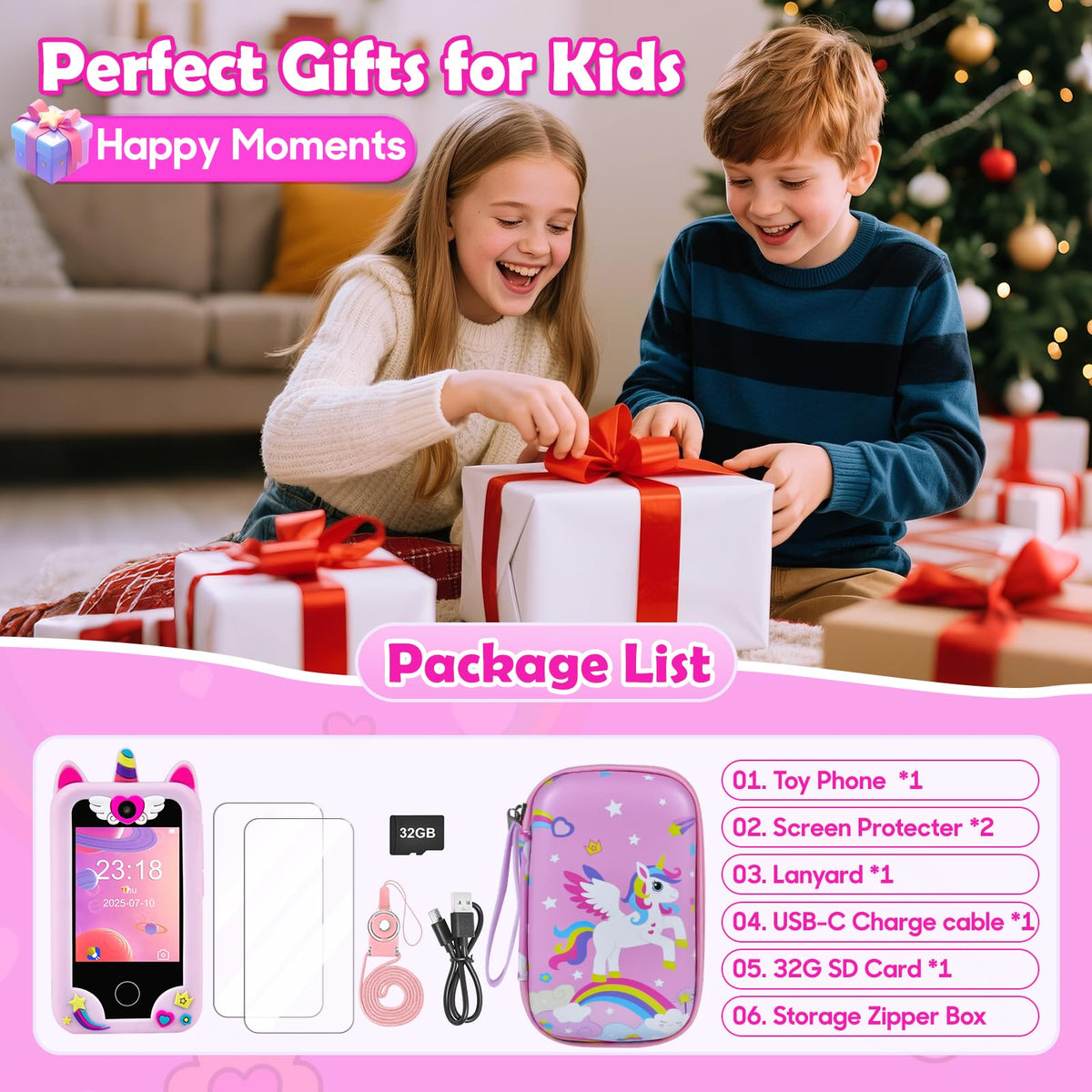Jusvenmt Kids Phone protective silicone case keeps tiny hands safe.