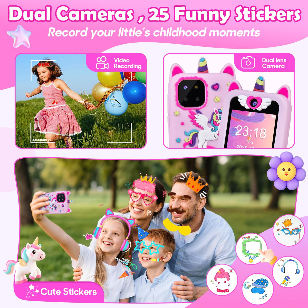 Jusvenmt Kids Phone video and music player for on the go entertainment.