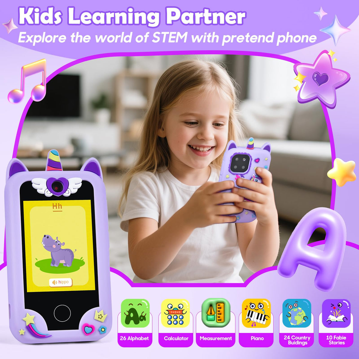 Jusvenmt 32GB memory card included for instant storage of photos and games.
