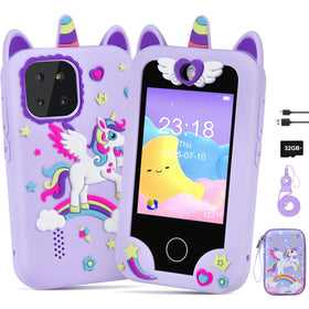 Jusvenmt Kids Smart Phone front view for safe, engaging learning on the go.