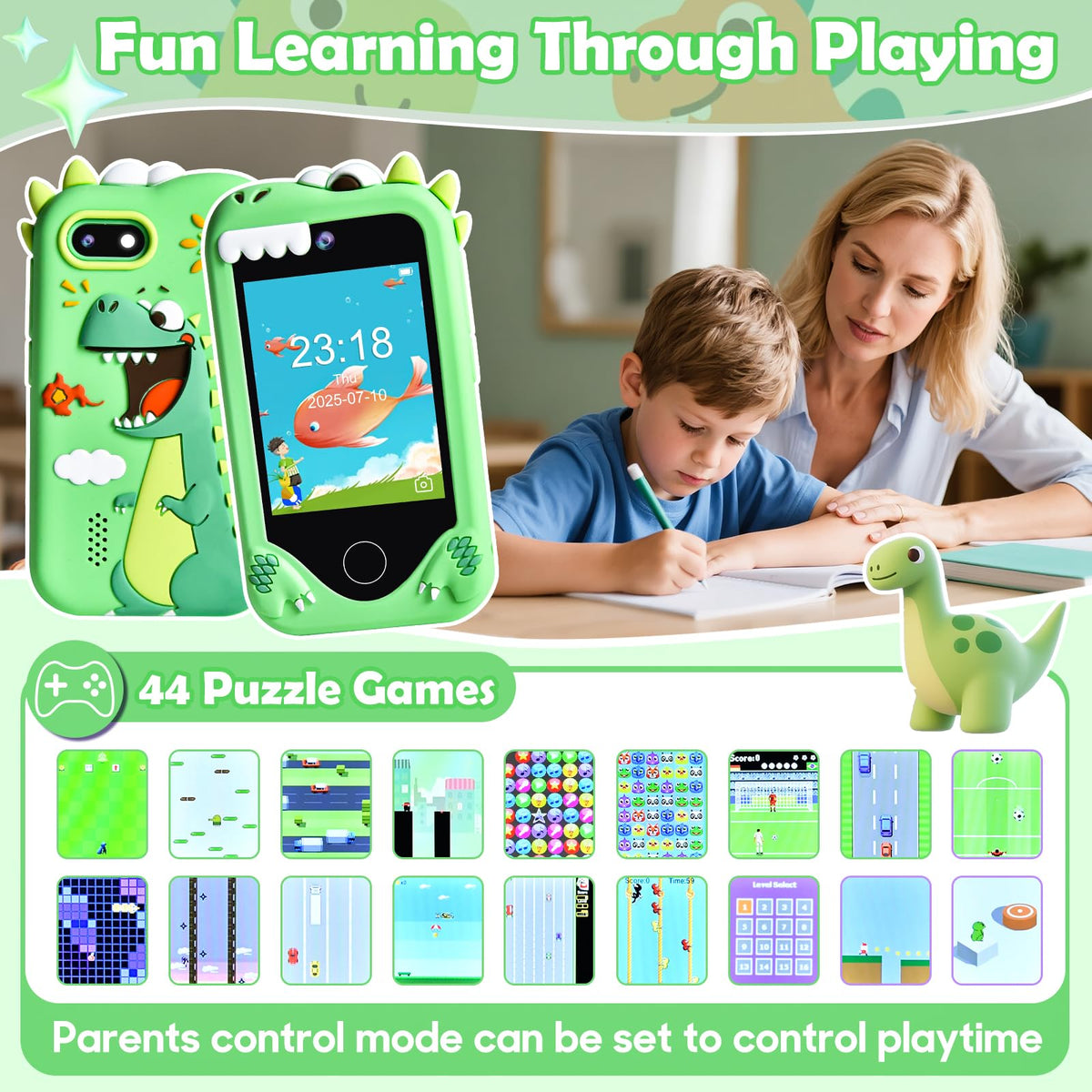 Jusvenmt MP3 player play, music and rhythm features for kids.