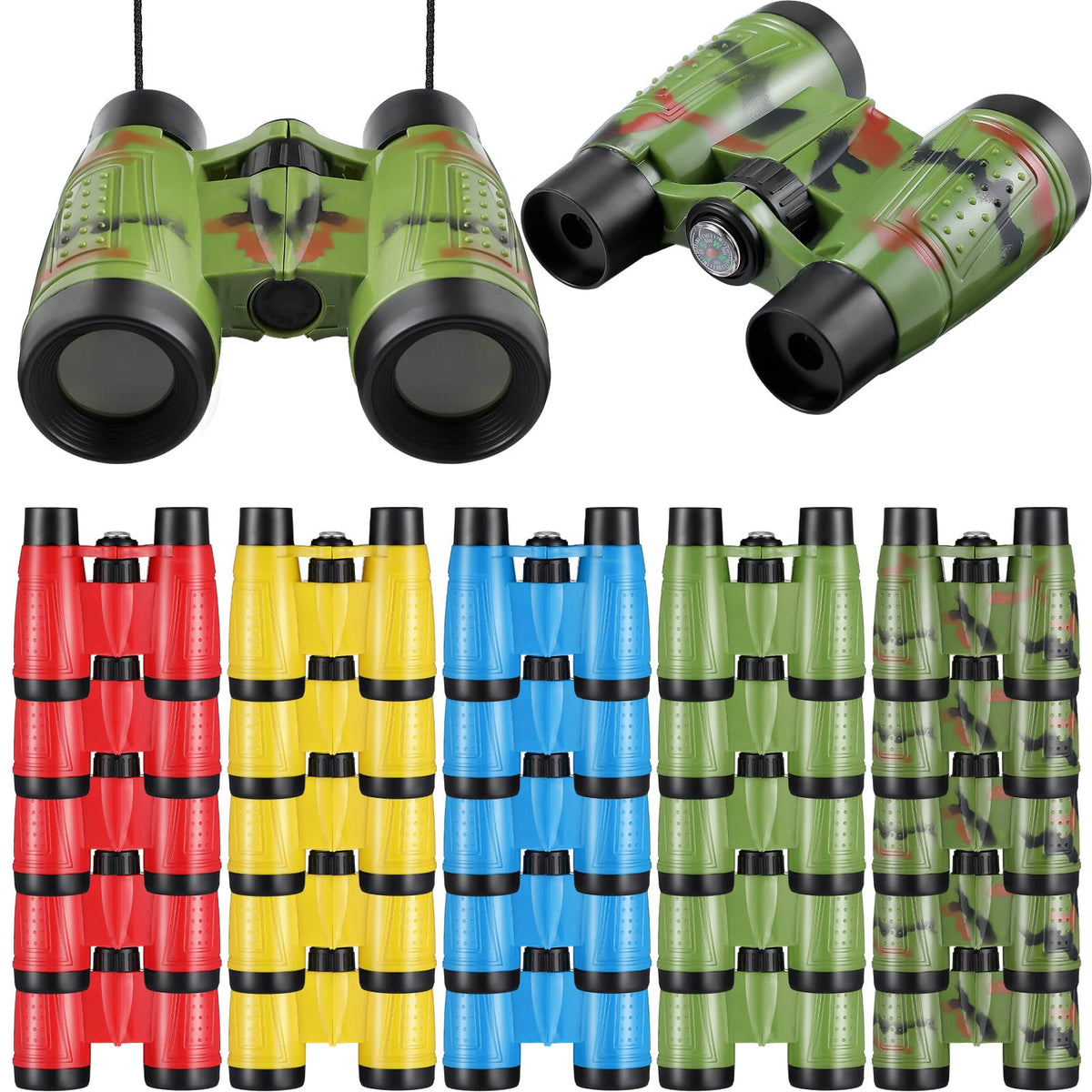 Jutom 25-pack kids binoculars unboxing showcase for family exploration