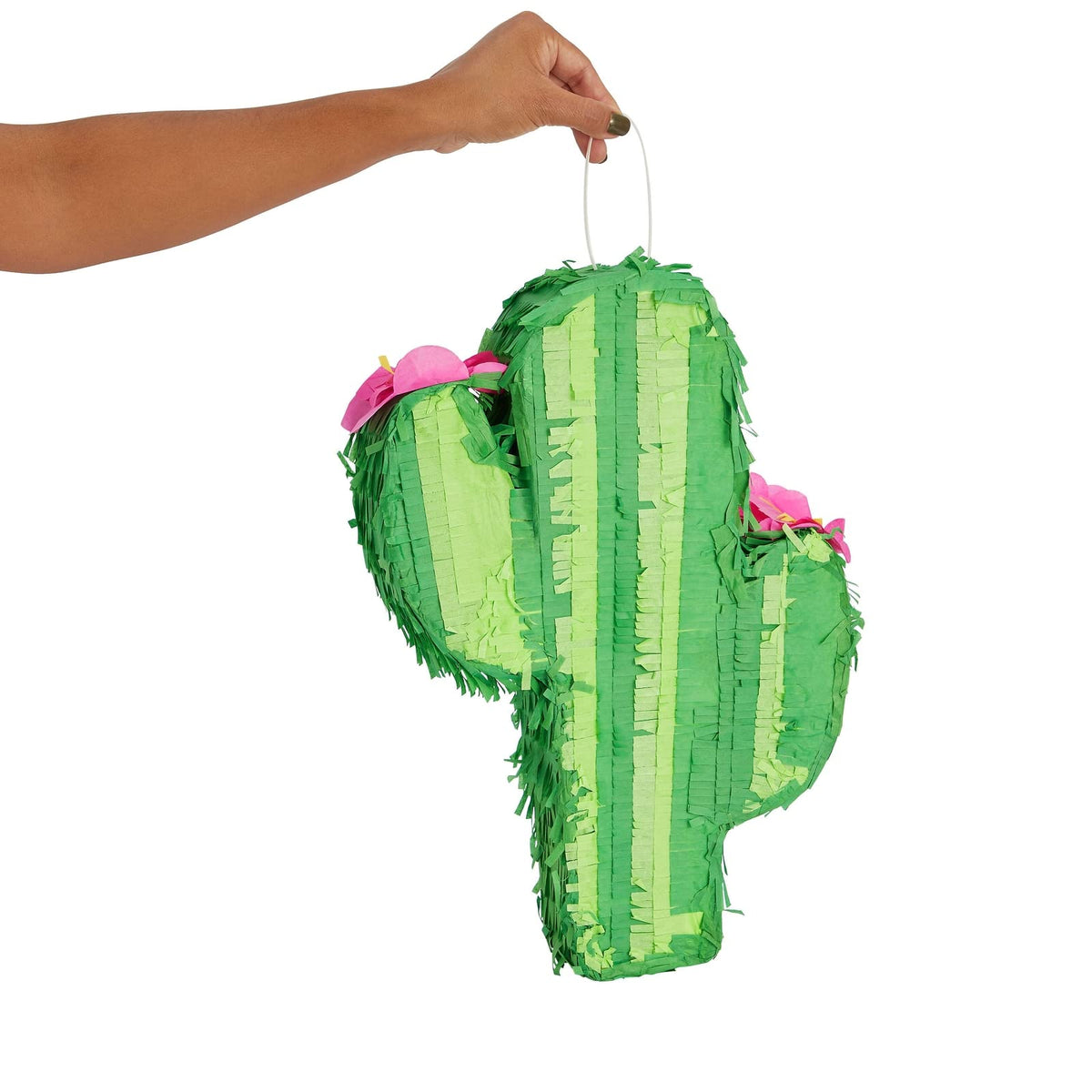 Juvale cactus pinata uses sturdy corrugated paper for lasting fun.