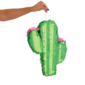 Juvale cactus pinata uses sturdy corrugated paper for lasting fun.