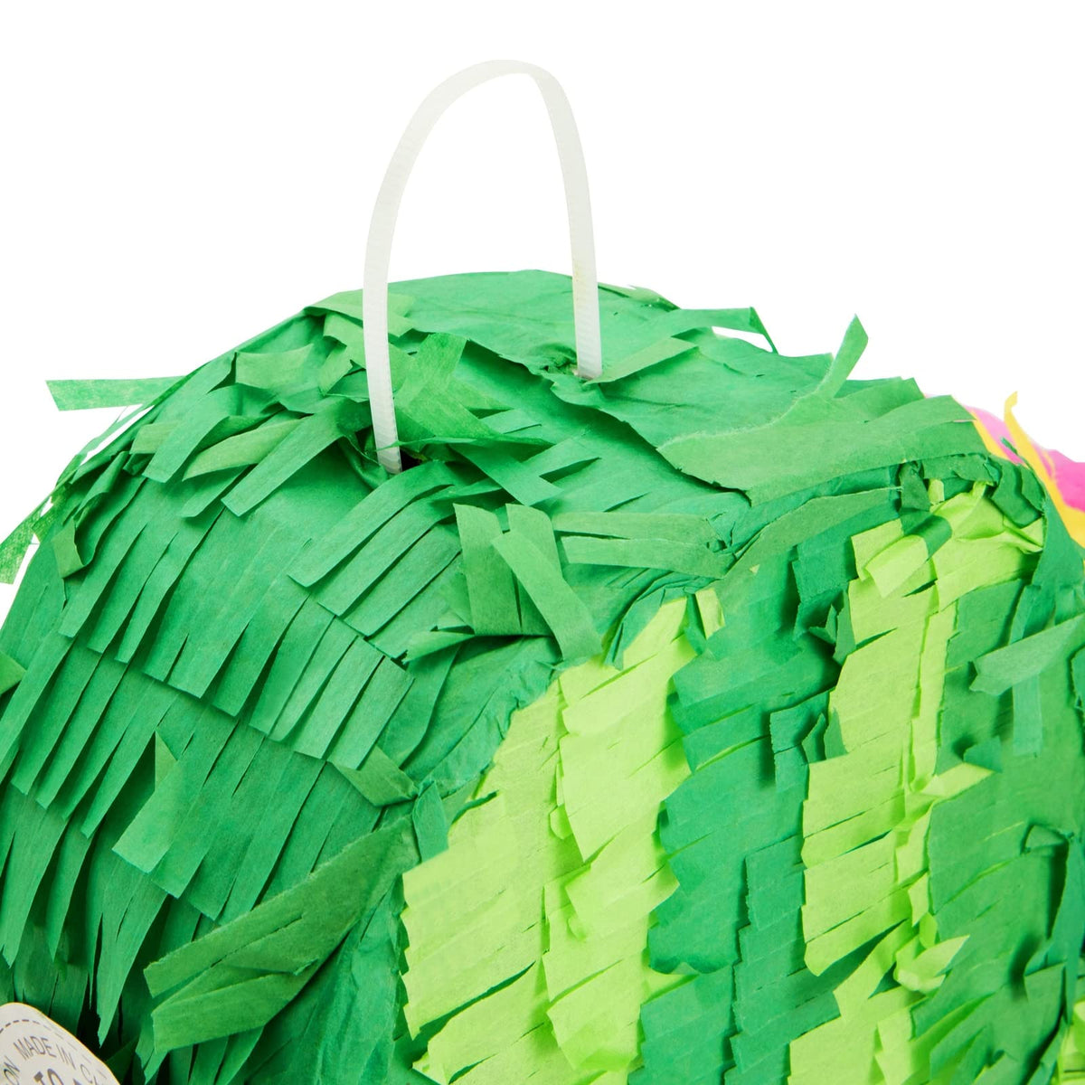 Juvale cactus pinata can hang from trees for visual drama.